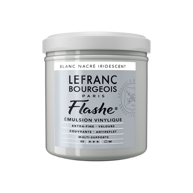 3013643005827-Lefranc Bourgeois Flashe Series 2 827 - Peinture - émulsion vinylique - blanc perle iris