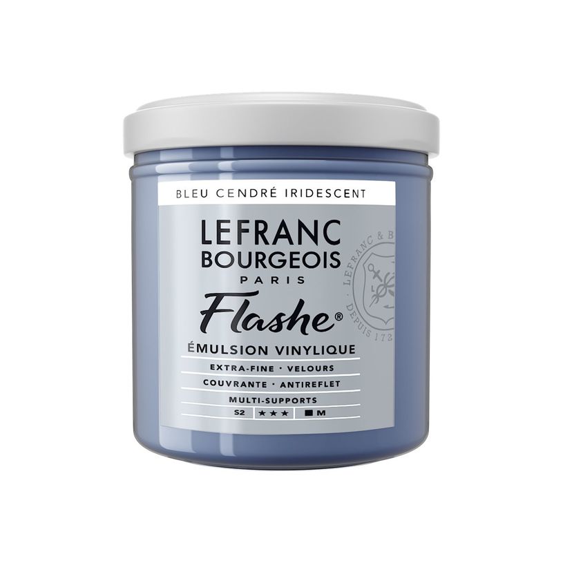 3013643004745-Lefranc Bourgeois Flashe Series 2 840 - Peinture - émulsion vinylique - bleu cendre iris