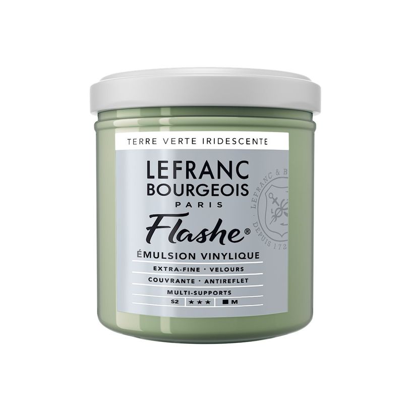 3013643005292-Lefranc Bourgeois Flashe Series 2 841 - Peinture - émulsion vinylique - terre verte iris
