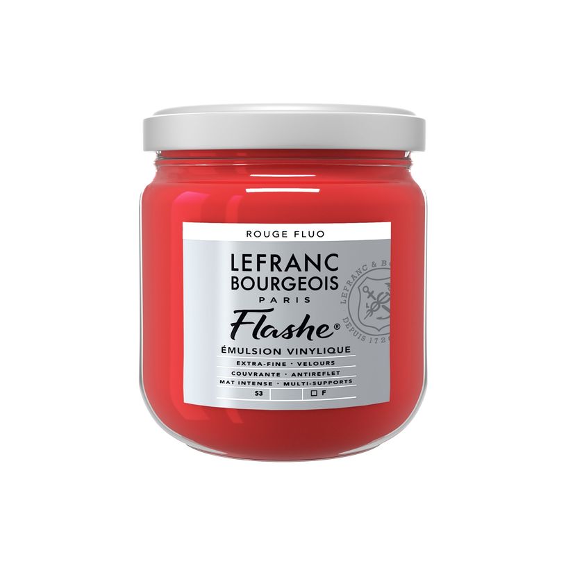 3013643005100-Lefranc Bourgeois Flashe Series 3 - Peinture - émulsion vinylique - rouge fluo - opaque --P_405200239_2-1