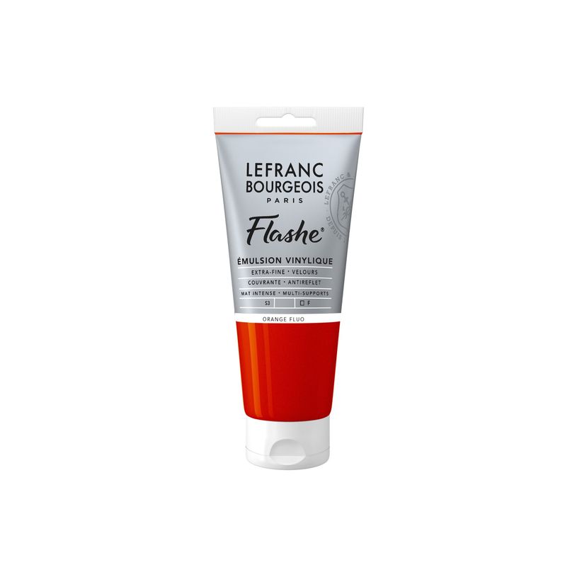 3013643005193-Lefranc Bourgeois Flashe Series 3 - Peinture - émulsion vinylique - orange fluo - transpar-P_405200316_2-1