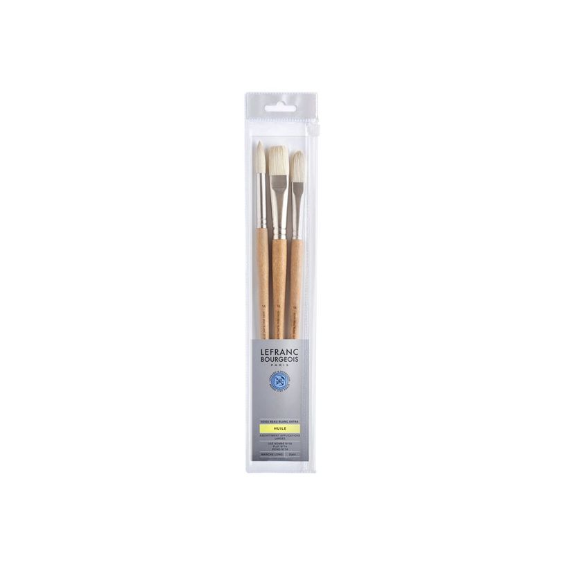 3013644051717-Lefranc Bourgeois - Lot de pinceaux - 3 parties - plat, rond, usé bombé - taille : 14, 1-P_405200376_1-0