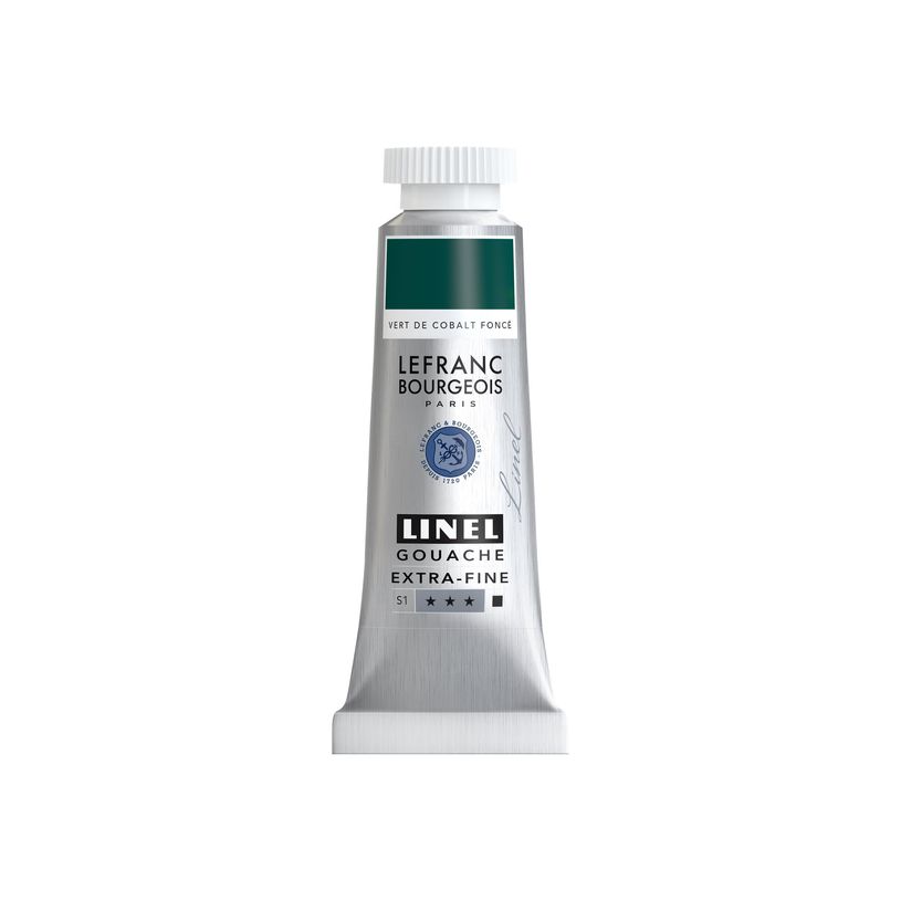 3013643011989-Lefranc Bourgeois LINEL EXTRA-FINE Series 1 522 - Peinture - gouache - vert cobalt profond-P_405200671_1-0