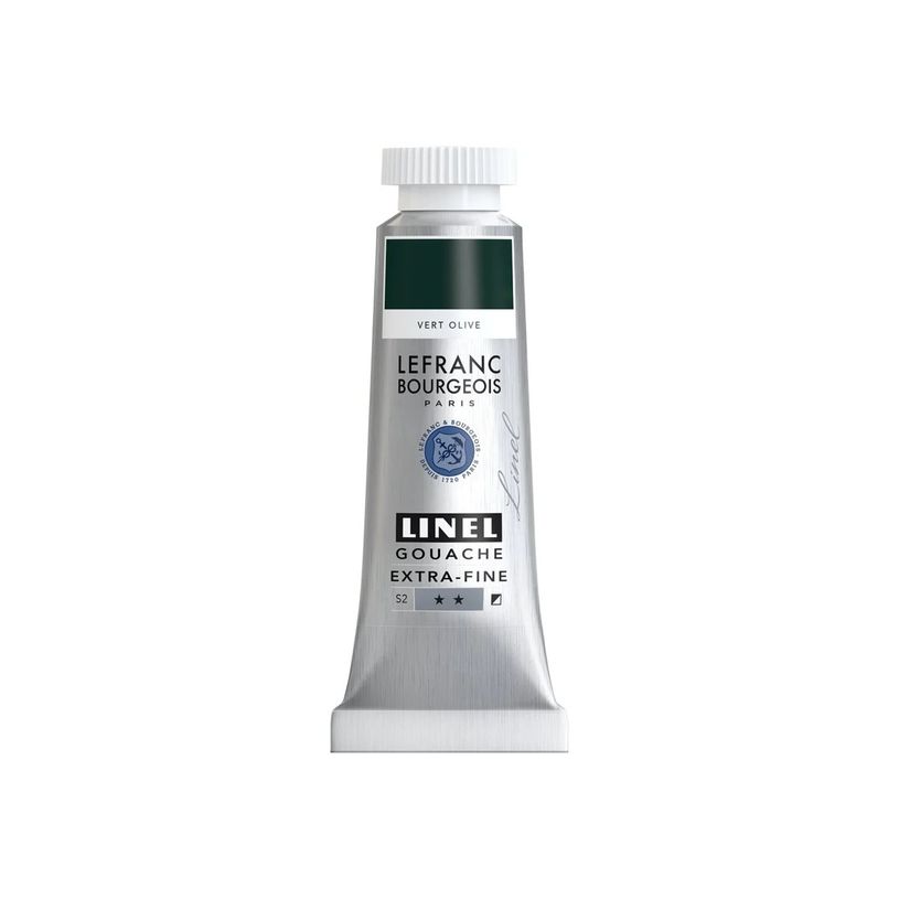 3013643012078-Lefranc Bourgeois LINEL - Peinture - gouache - vert olive - semi-opaque - mat - extra-fine-P_405200698_1-0