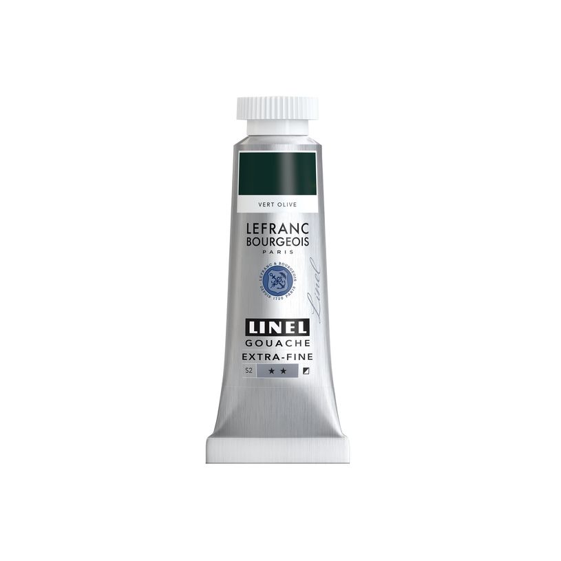 3013643012078-Lefranc Bourgeois LINEL - Peinture - gouache - vert olive - semi-opaque - mat - extra-fine-P_405200698_2-1