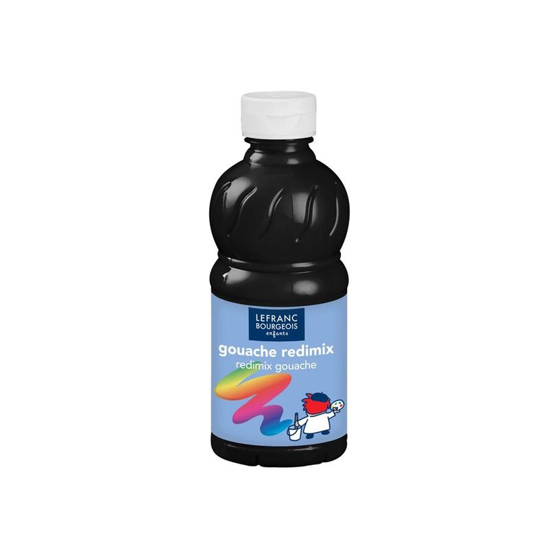 3013648075306-Lefranc Bourgeois Enfants Redimix - Peinture - gouache - liguide - noir - 250 ml-P_405200740_1-0