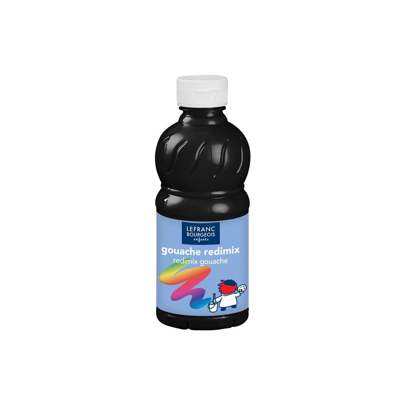 3013648075306-Lefranc Bourgeois Enfants Redimix - Peinture - gouache - liguide - noir - 250 ml-P_405200740_3-1