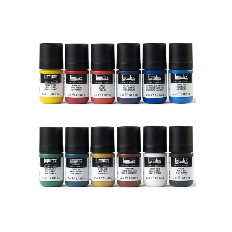 0887452999935-Liquitex Professional Essentials - Ensemble de peinture - gouache - 12 couleurs - couleurs assorties - opaque/se-P_405201712_1-0