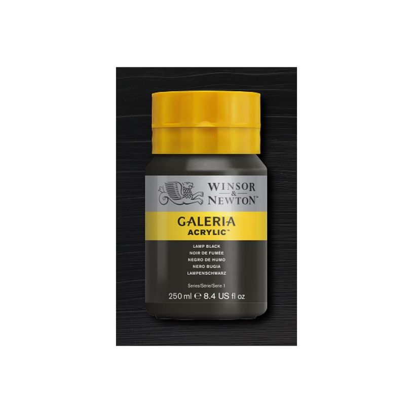 0094376987164-Winsor & Newton Galeria - Peinture - peinture acrylique - noir lampe - opaque - 250 ml-P_405202702_1-0