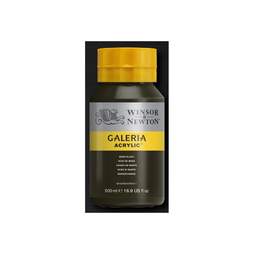 0094376914764-Winsor & Newton Galeria - Peinture - peinture acrylique - Noir mars - opaque - 500 ml-P_405202760_2-0