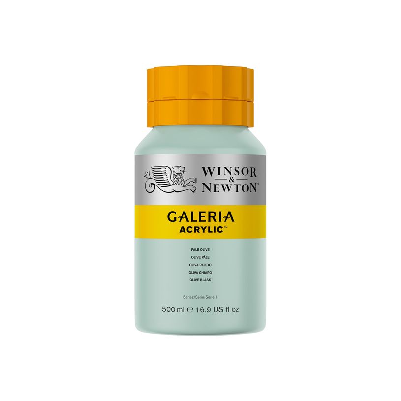 0094376972016-Winsor & Newton Galeria - Peinture - peinture acrylique - olive pâle - opaque - 500 ml-P_405202772_1-0