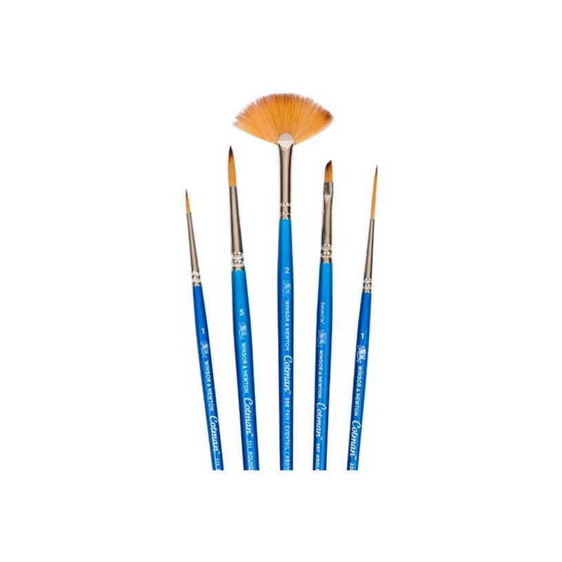 0884955080702-Winsor & Newton Cotman - Lot de pinceaux - 5 parties - rondelle ronde, one stroke - taille-P_405202978_1-0