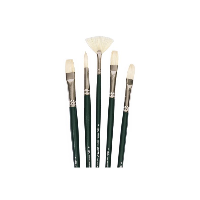 0884955033265-Winsor & Newton Winton - Lot de pinceaux - 5 parties - rond, éventail, plat, plat court, -P_405203224_2-0