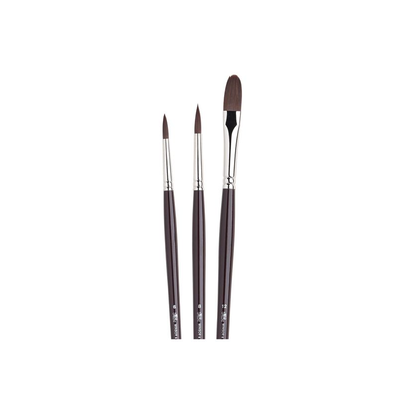 0884955033210-Winsor & Newton Galeria - Lot de pinceaux - 3 parties - usé bombé, rond - taille : 6, 8,-P_405203328_1-0