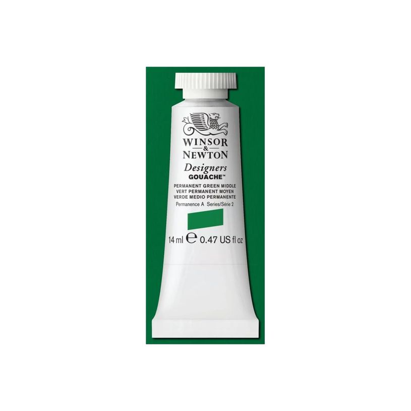 50947430-Winsor & Newton Designers - Peinture - gouache - permanent green middle - opaque - 14 ml-P_405203446_1-0