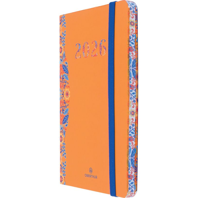 3664447180366-Agenda de poche Merida - 1 semaine sur 2 pages - 10 x 15 cm - orange - Oberthur--1