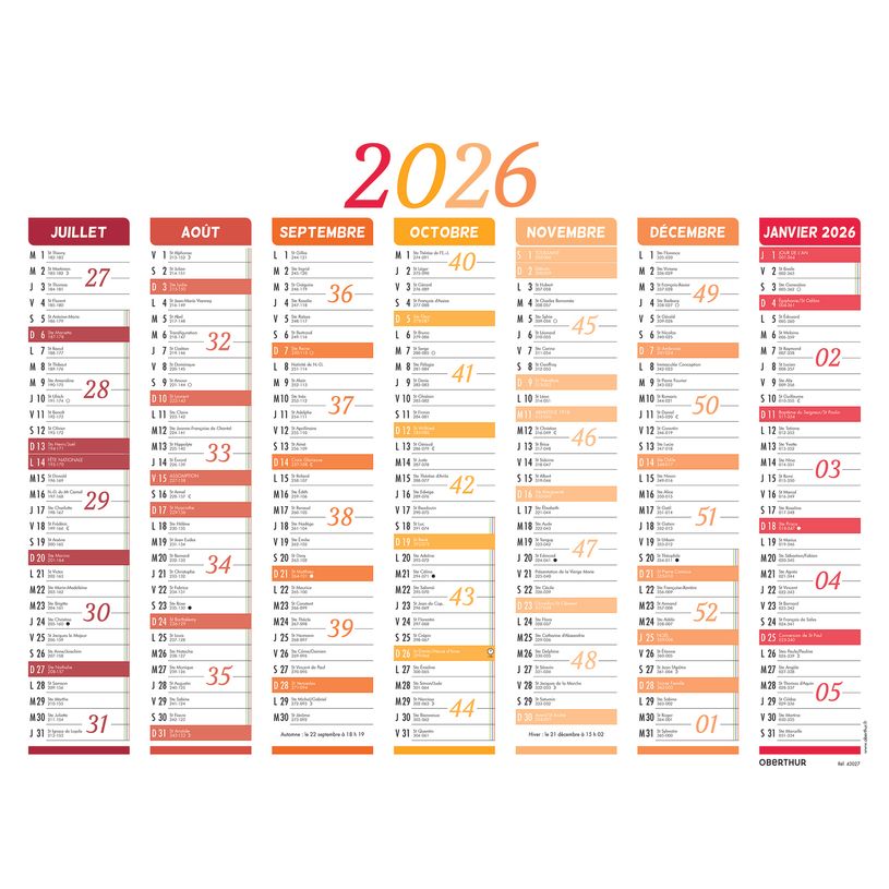 3664447202532-Calendrier Nuance - 7 mois par face - 320 x 420 mm - Oberthur--1