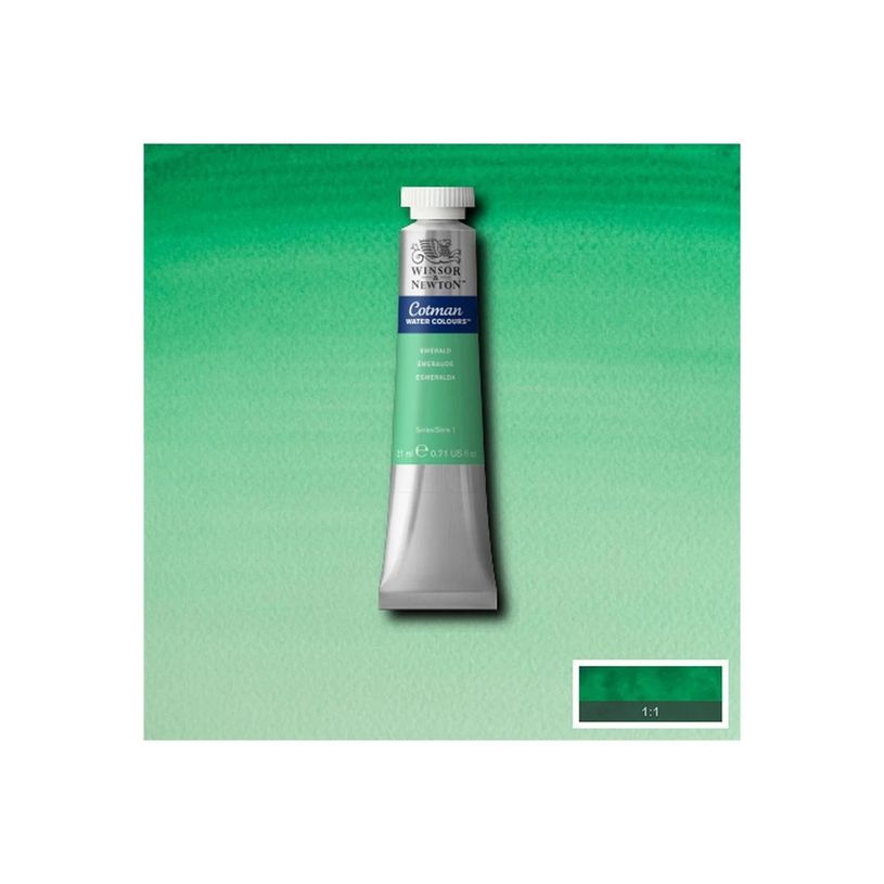 0094376902457-Winsor & Newton Cotman - Peinture - aquarelle - émeraude - opaque - fine - 21 ml-P_405204243_1-0