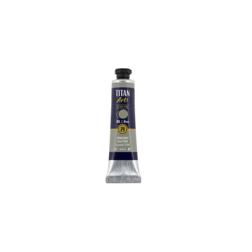 8712079488048-TITAN Arts Colores al óleo Extra Fino tubo 20 ml Gris N° 79 (190007906)--0
