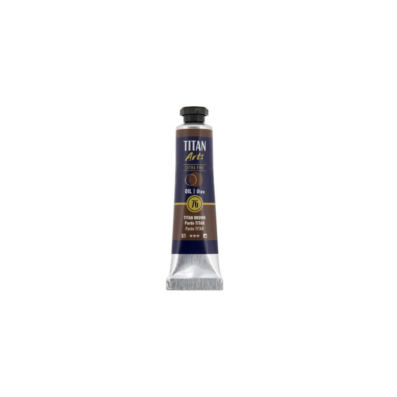 8712079488024-TITAN Arts Colores al óleo Extra Fino tubo 20 ml Pardo N° 76 (190007606)--0