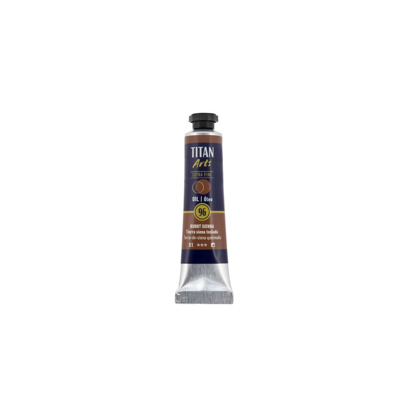 8712079488130-TITAN Arts Colores al óleo Extra Fino tubo 20 ml Tierra siena tostada N° 96 (190009606)--0