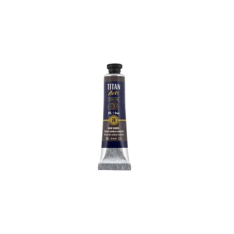 8712079488017-TITAN Arts Colores al óleo Extra Fino tubo 20 ml Tierra sombra natural N° 74 (190007406)--0