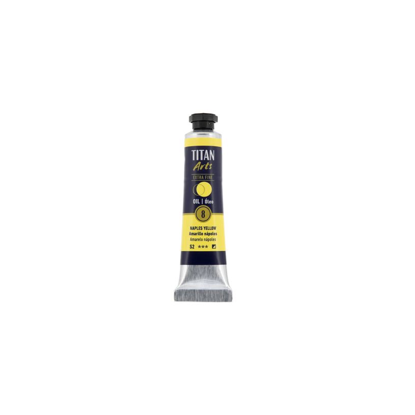 8712079487607-TITAN Arts Colores al óleo Extra Fino tubo 20 ml Amarillo nápoles N° 8 (190000806)--0