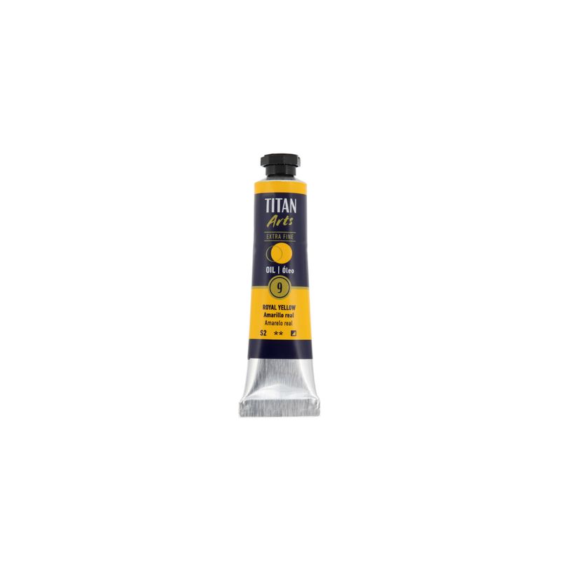 8712079488284-TITAN Arts Colores al óleo Extra Fino tubo 20 ml Amarillo real N° 9 (190000906)--0