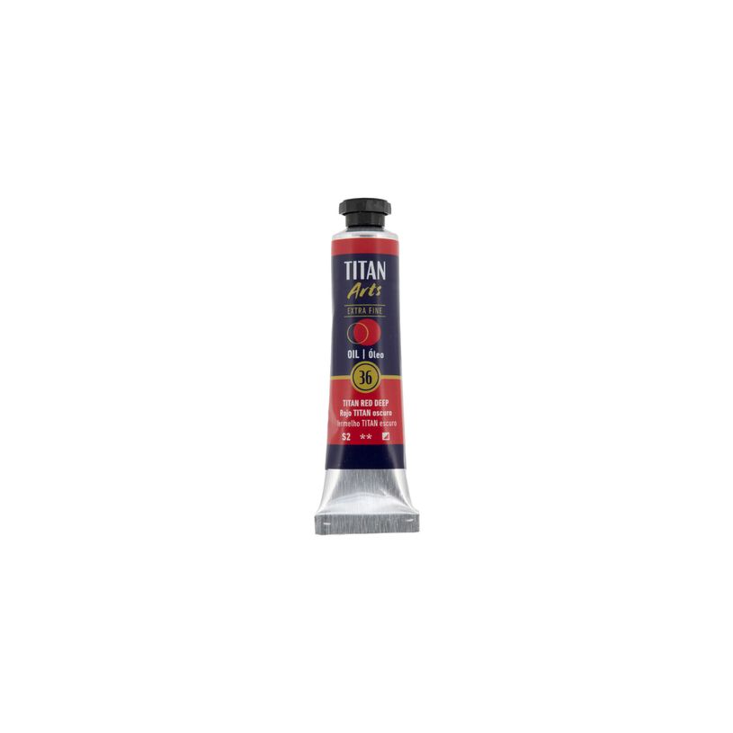 8712079487751-TITAN Arts Colores al óleo Extra Fino tubo 20 ml Rojo oscuro N° 36 (190003606)--0