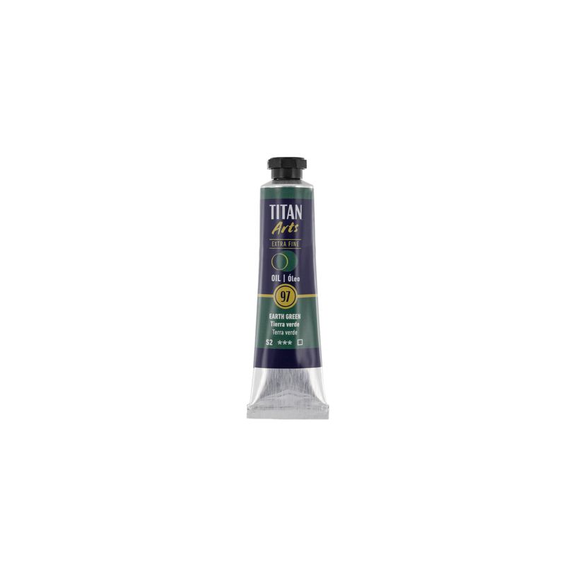 8712079488147-TITAN Arts Colores al óleo Extra Fino tubo 20 ml Tierra verde N° 97 (190009706)--0