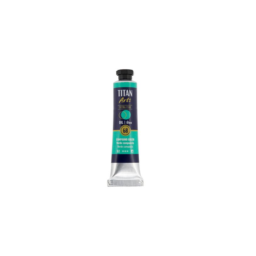 8712079487966-TITAN Arts Colores al óleo Extra Fino tubo 20 ml Verde compuesto N° 68 (190006806)--0