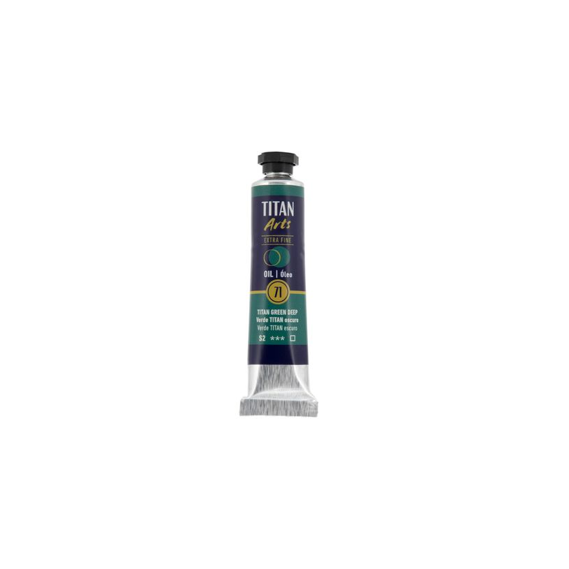 8712079487997-TITAN Arts Colores al óleo Extra Fino tubo 20 ml Verde oscuro N° 71 (190007106)--0