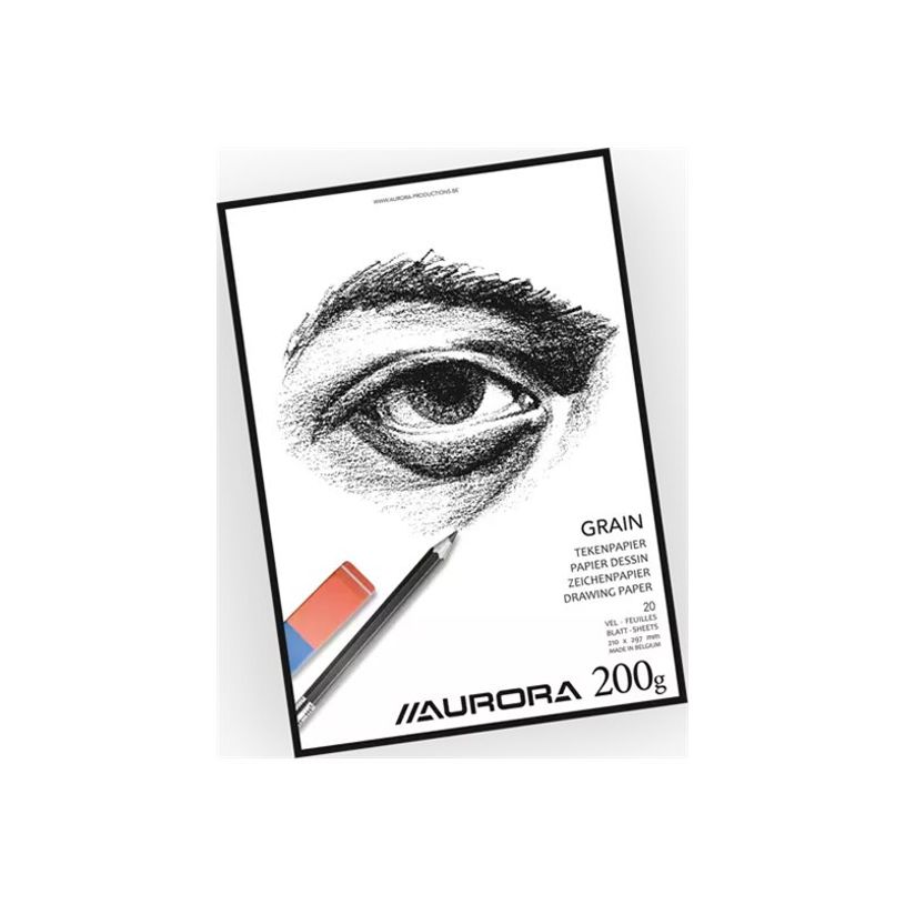 5411028070046-Aurora Art & Craft Grain - Bloc à dessins - A3 (297 x 420 mm) - 20 pages - blanc-P_405216537_1-0
