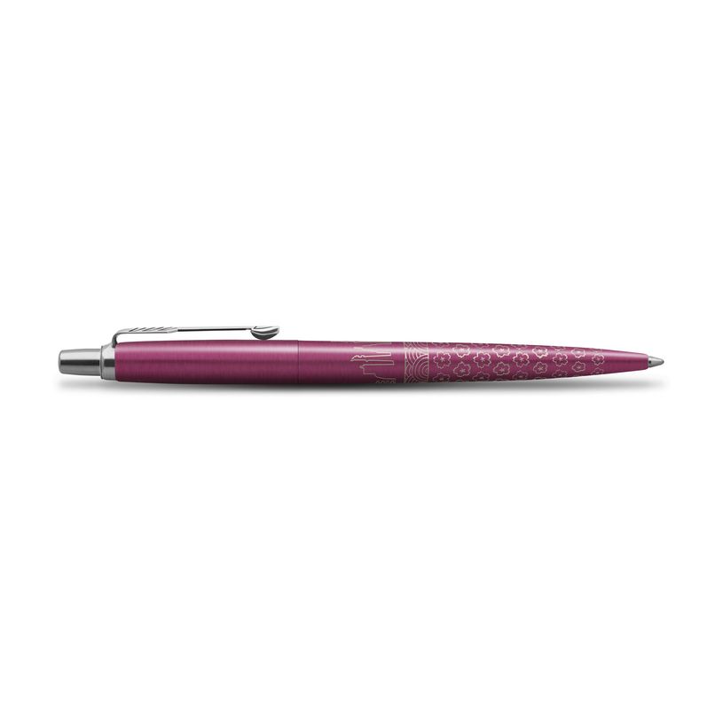 3026981981951-Parker Jotter - Stylo bille - Édition spéciale Tokyo - Rose Finition chrome - Encre Bleu-P_405216611_4-5