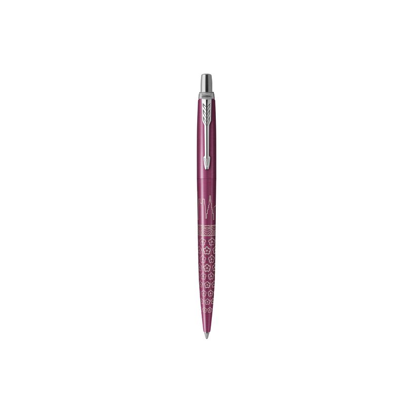 3026981981951-Parker Jotter - Stylo bille - Édition spéciale Tokyo - Rose Finition chrome - Encre Bleu-P_405216611_5-3