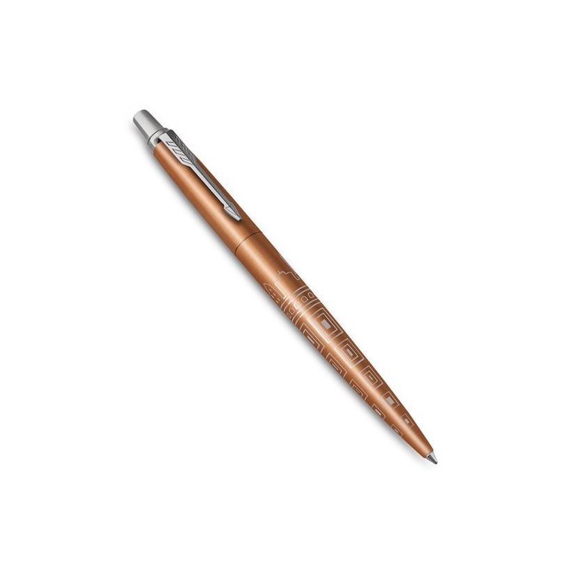 3026981981975-Parker Jotter - Stylo bille - Édition spéciale Rome - Bronze Finition chrome - Encre Ble-P_405216612_5-2