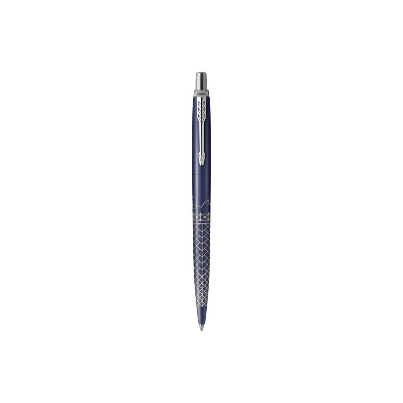 3026981981968-Parker Jotter - Stylo bille - Édition spéciale Sydney - Bleu Finition chrome - Encre Ble-P_405216613_3-4