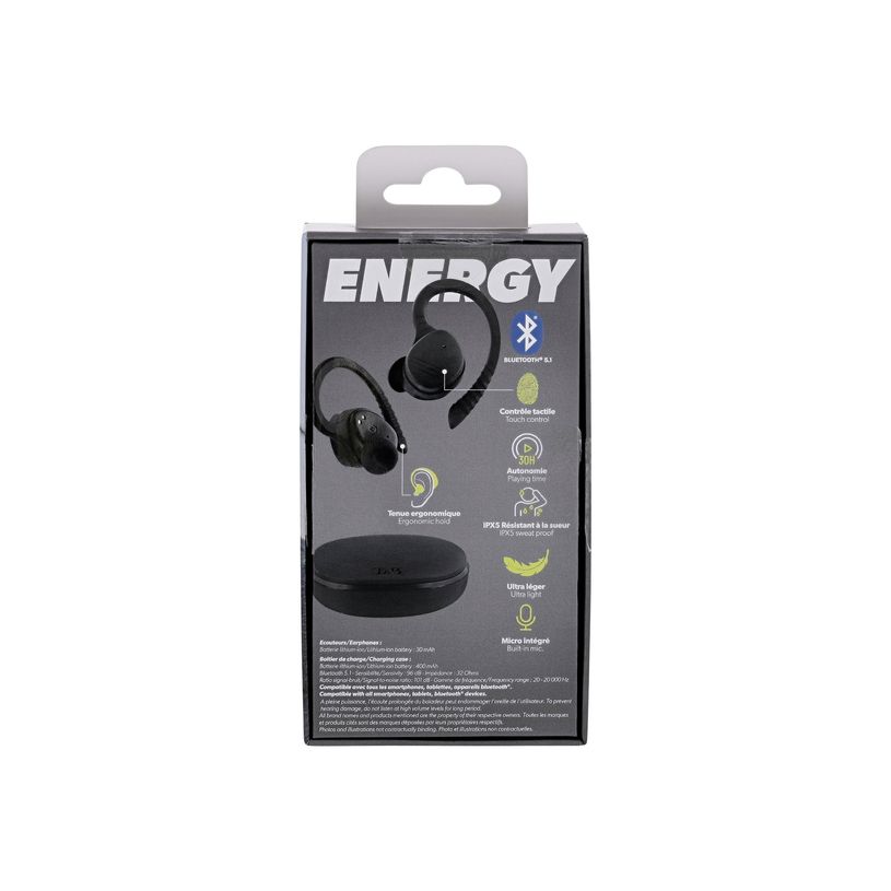 3303170112847-T'nB ENERGY - Écouteurs sans fil avec micro - intra-auriculaire - noir-P_405216625_3-2