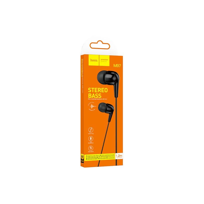 6931474771780-HOCO M97 Enjoy - Écouteurs avec micro - intra-auriculaire - filaire - jack 3,5mm - noir-P_405216786_8-7
