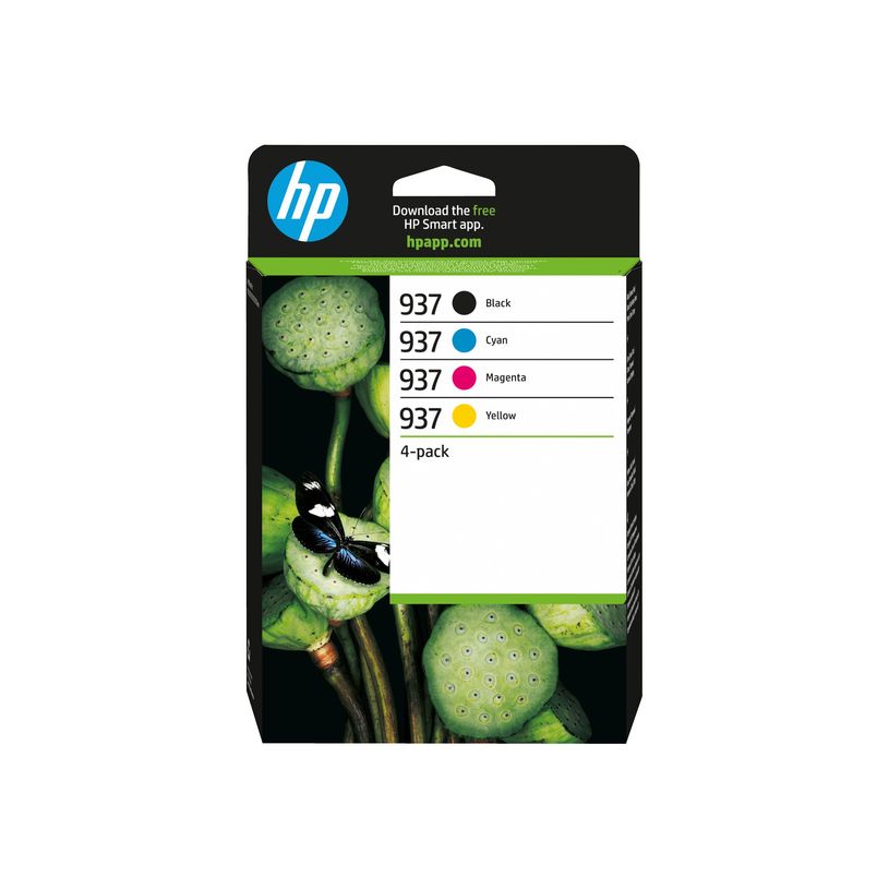 0199764688569-HP 937 - Pack de 4 - noir, jaune, cyan, magenta - cartouche d'encre originale (6C400NE)-P_405216949_2-10