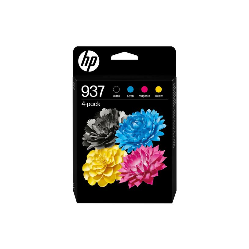 0199764688569-HP 937 - Pack de 4 - noir, jaune, cyan, magenta - cartouche d'encre originale (6C400NE)-P_405216949_44-23