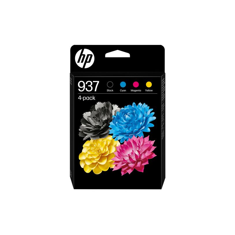 0199764688569-HP 937 - Pack de 4 - noir, jaune, cyan, magenta - cartouche d'encre originale (6C400NE)-P_405216949_45-24