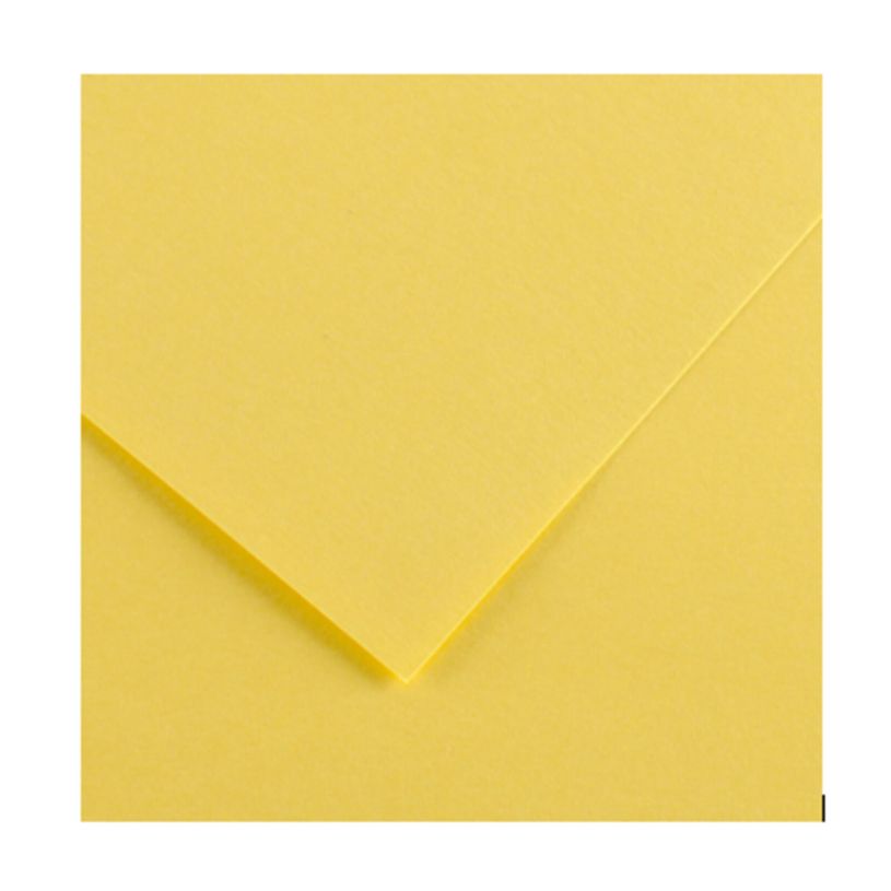 3148950403568-CANSON Iris Vivaldi - Papier Dessin Couleur - Lisse - 240 g/m² - Feuille - 50x65cm - Jaune Paille--0