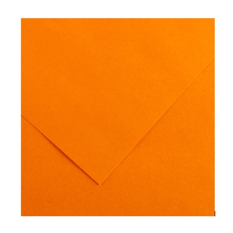 3148950403612-CANSON Iris Vivaldi - Papier Dessin Couleur - Lisse - 240 g/m² - Feuille - 50x65cm - Clémentine--0