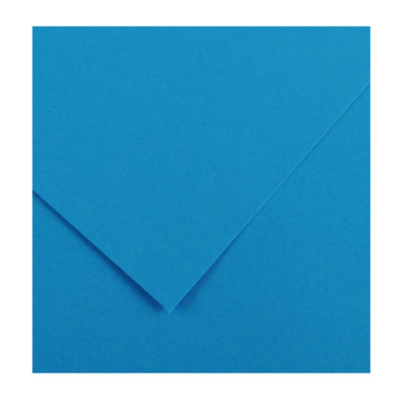 3148950403759-CANSON Iris Vivaldi - Papier Dessin Couleur - Lisse - 240 g/m² - Feuille - 50x65cm - Bleu Azur--0