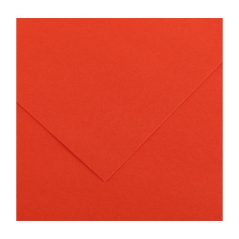 3148950403674-CANSON Iris Vivaldi - Papier Dessin Couleur - Lisse - 240 g/m² - Feuille - 50x65cm - Tomate--0