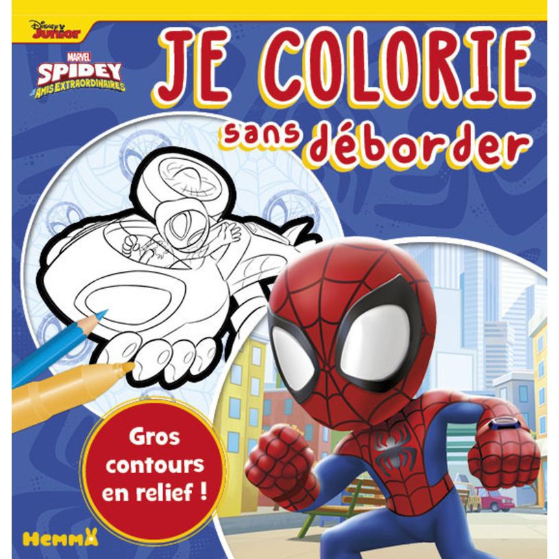 9782508056949-Marvel Spidey et ses amis extraordinaires - Je colorie sans déborder (Spidey et Web-Crawler)--0