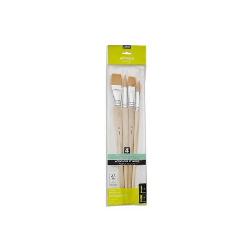 3167869524010-Pebeo Artist - Lot de pinceaux - 4 parties - rond, plat - taille : 16, 20, 24-P_405220542_2-1