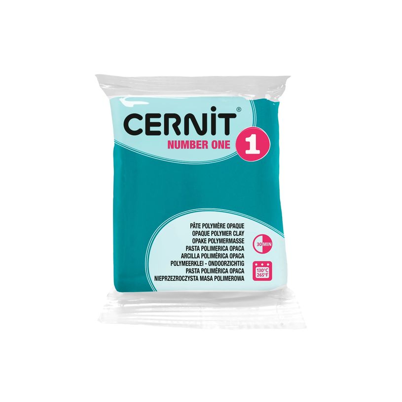 5411711456072-Cernit Number One - Pâte à modeler - 56 g - Vert émeraude - argile polymère-P_405220618_4-5