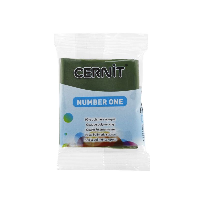 5411711427003-Cernit Number One - Pâte à modeler - 56 g - olive - argile polymère-P_405220619_1-0